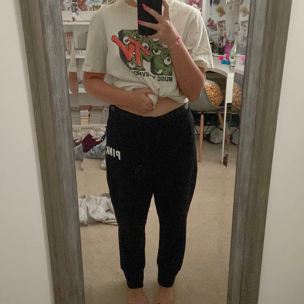 black pink sweatpants